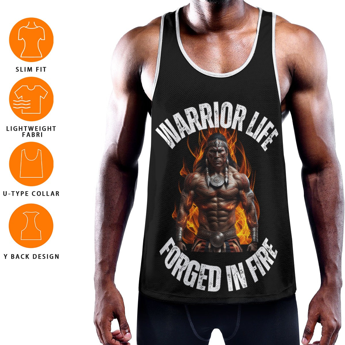 Forged In Fire Men's Slim Y-Back Muscle Tank Top