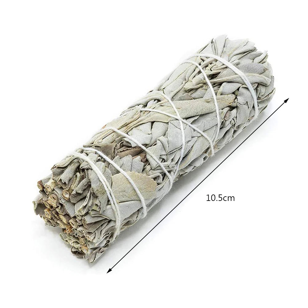 1Pcs Incense White Sage Bundle Smudge Sticks Pure Leaf Smoky Purification Meditation Portable Energy Cleansing Bundles