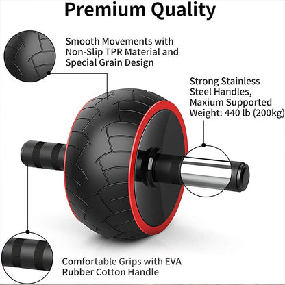 Abdominal Trainer Widened Silent Detachable Ab Wheel