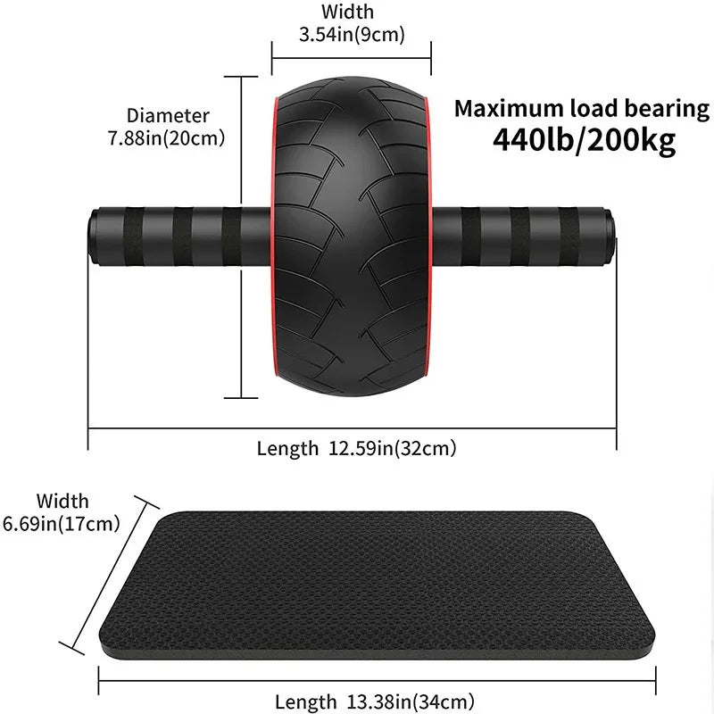 Abdominal Trainer Widened Silent Detachable Ab Wheel