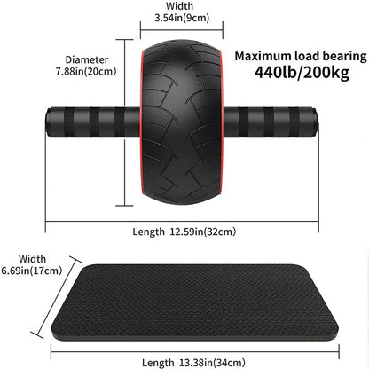 Abdominal Trainer Widened Silent Detachable Ab Wheel