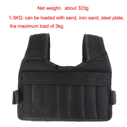 20kg/50kg Sports Loading Weighted Vest For Boxing Training Workout Fitness Equipment Adjustable Waistcoat Jackets Sand Clothing