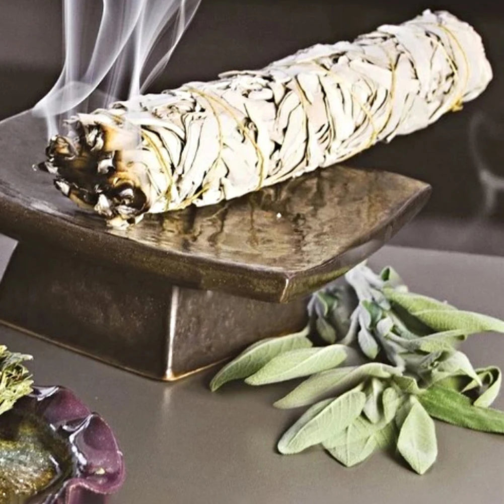 1Pcs Incense White Sage Bundle Smudge Sticks Pure Leaf Smoky Purification Meditation Portable Energy Cleansing Bundles