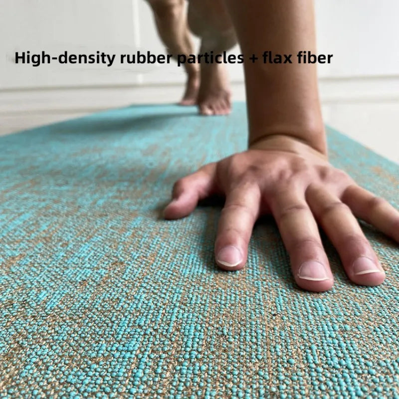 Natural Jute Yoga Mat 183 X 61 X 0.5cm Healthy And Environmentally Friendly Yoga Mat Wear-Resistant Non-Slip Fitness Mat