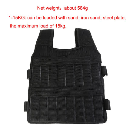 20kg/50kg Sports Loading Weighted Vest For Boxing Training Workout Fitness Equipment Adjustable Waistcoat Jackets Sand Clothing